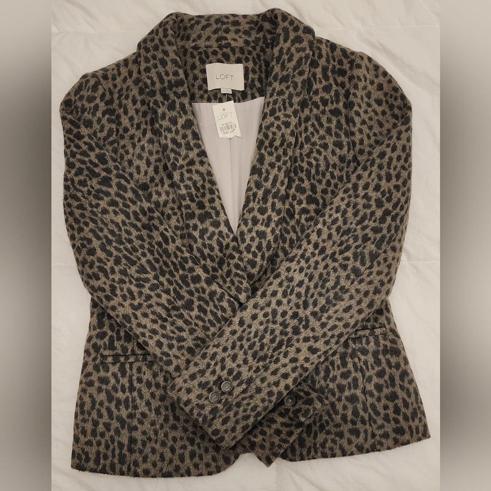 LOFT Animal Print Blazer - Size 2